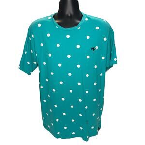 Pink + Dolphin XL T-Shirt Legends at Our Craft Teal Polka Dot Logo Graphic Tee
